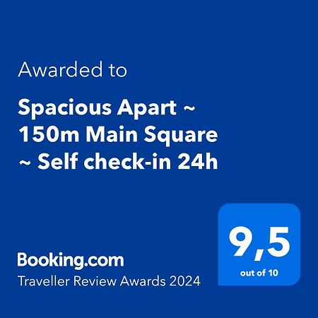 Spacious Apart ~ 150M Main Square ~ Self Check-In 24H Wrocław Eksteriør bilde